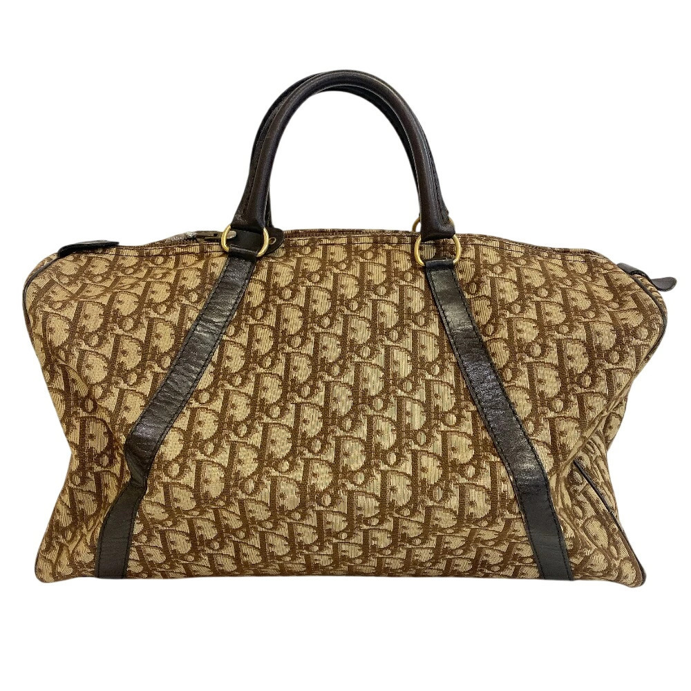 Dior Handbag All over Trotter Boston Bag Brown suitcase - Picture 1 of 10